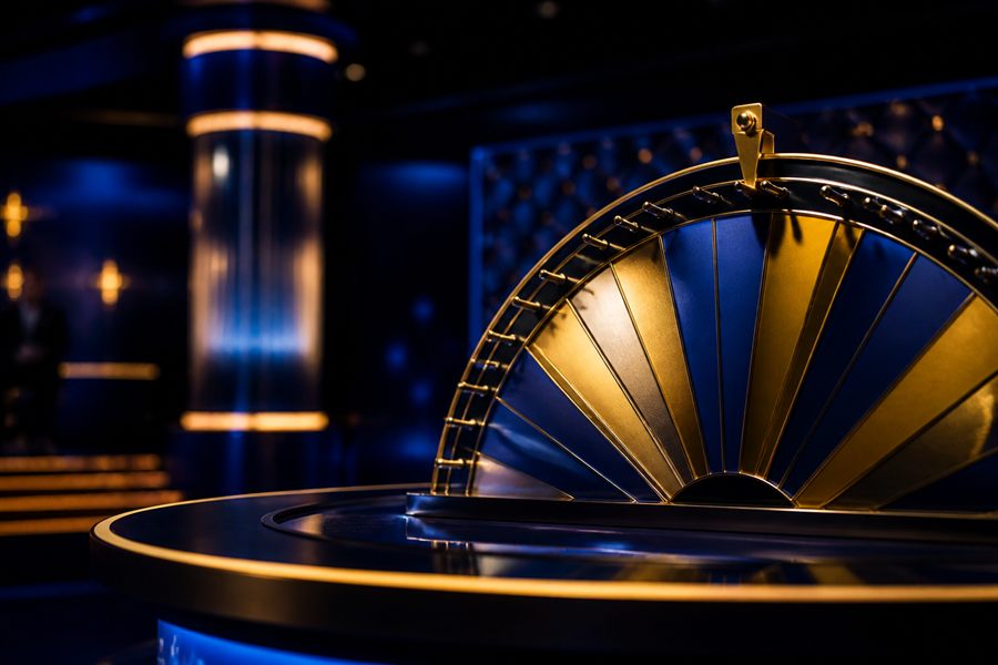 Krupiér u herního stolu - game show live